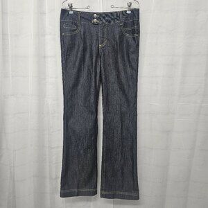 Blue Epic Indigo Blue Denim Y2K Flared Jeans Lightweight 6
